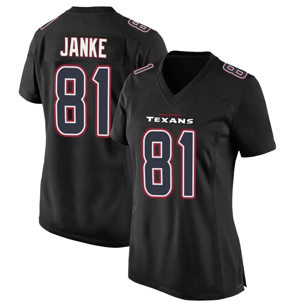Women's Houston Texans Jaxon Janke Nike Fashion Game Black Jersey Women's Houston Texans Jaxon Janke Nike Fashion Game Black Jersey
