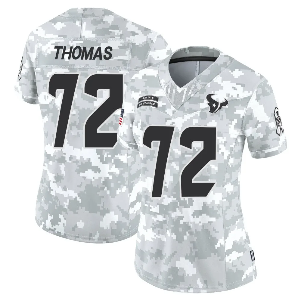 Women's Houston Texans Jaylon Thomas Nike 2024 Salute to Service Limited Arctic Camo Jersey Women's Houston Texans Jaylon Thomas Nike 2024 Salute to Service Limited Arctic Camo Jersey