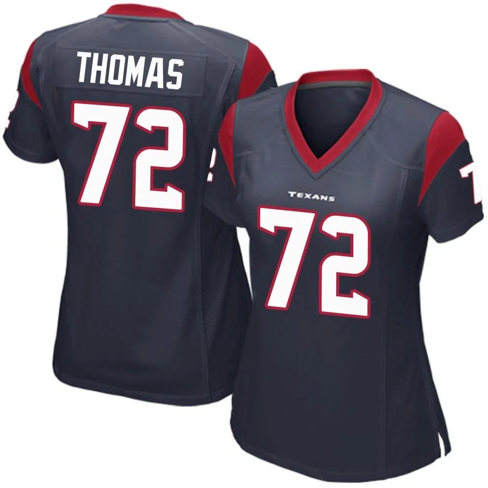 Women's Houston Texans Jaylon Thomas Nike Team Color Game Navy Blue Jersey Women's Houston Texans Jaylon Thomas Nike Team Color Game Navy Blue Jersey