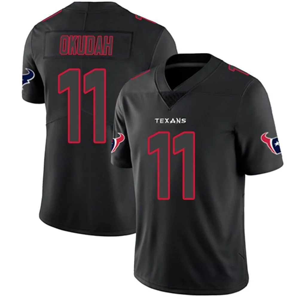 Men's Houston Texans Jeff Okudah Nike Limited Black Impact Jersey Men's Houston Texans Jeff Okudah Nike Limited Black Impact Jersey