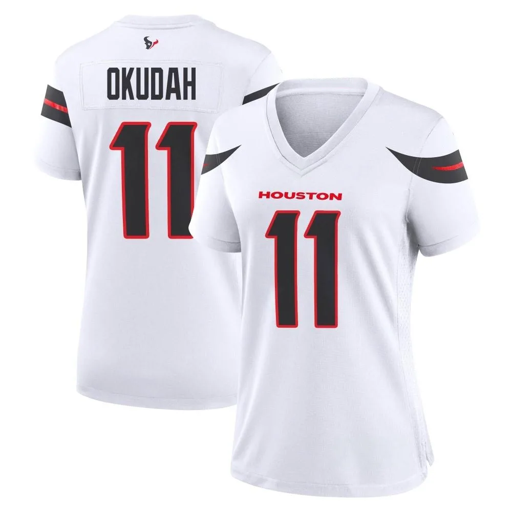 Women's Houston Texans Jeff Okudah Nike Game White Jersey Women's Houston Texans Jeff Okudah Nike Game White Jersey