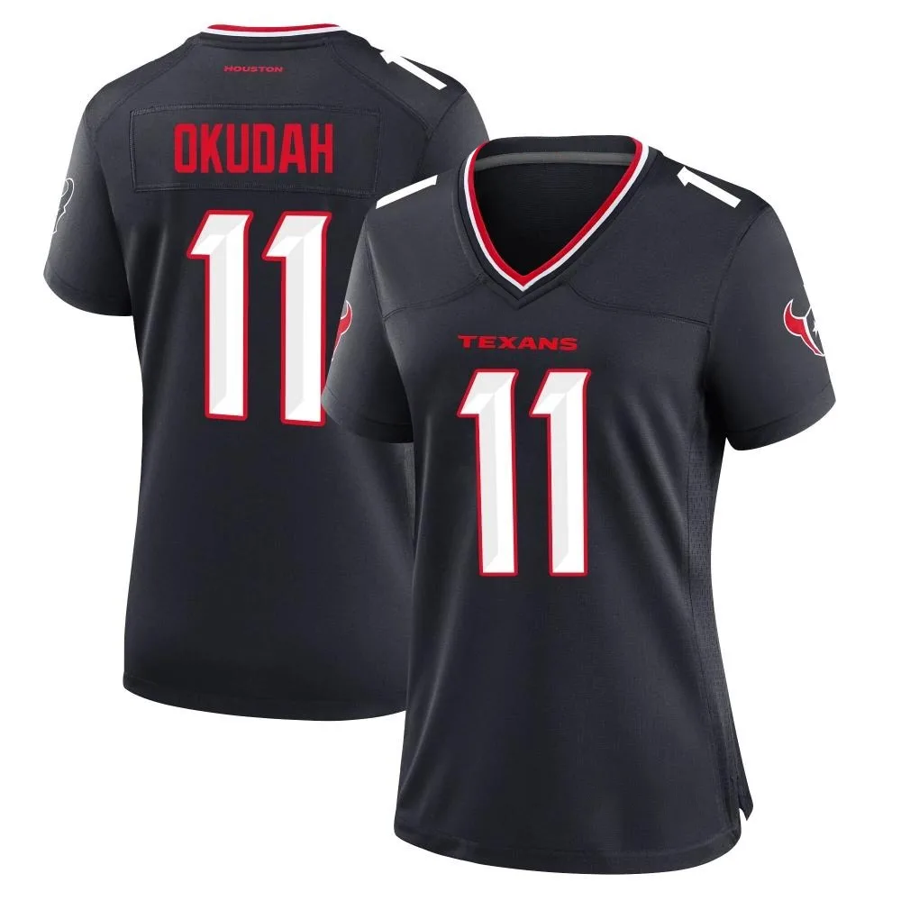 Women's Houston Texans Jeff Okudah Nike Team Game Navy Jersey Women's Houston Texans Jeff Okudah Nike Team Game Navy Jersey
