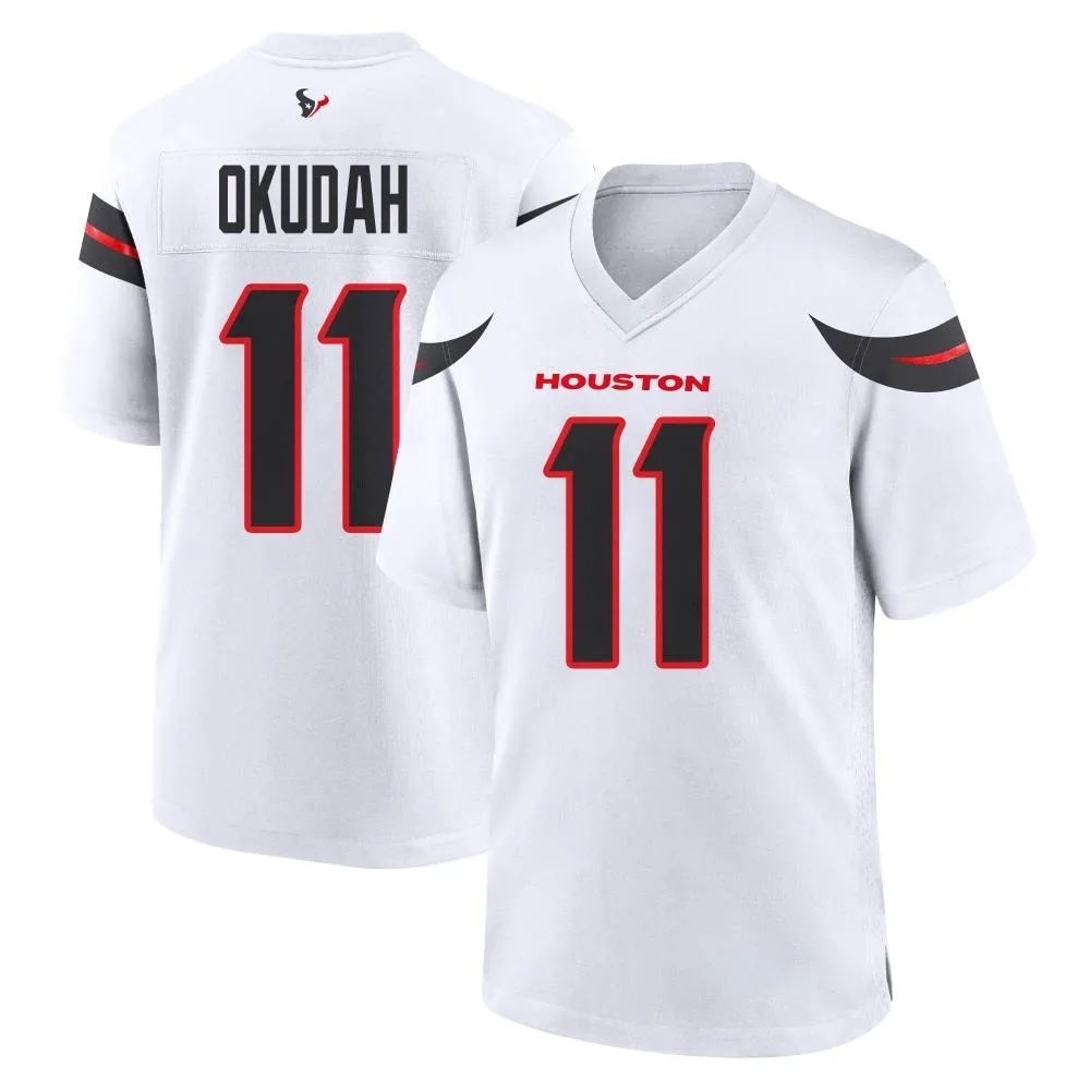 Youth Houston Texans Jeff Okudah Nike Game White Jersey Youth Houston Texans Jeff Okudah Nike Game White Jersey