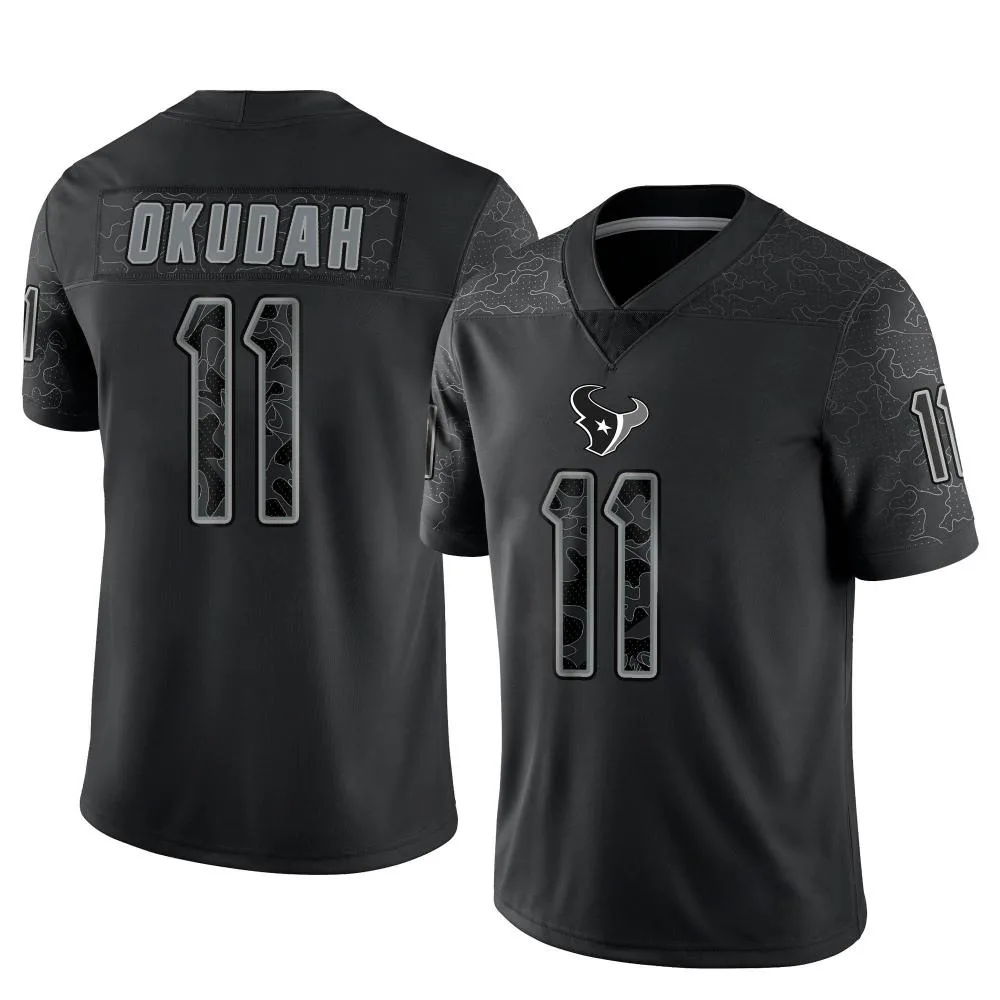 Youth Houston Texans Jeff Okudah Nike Reflective Limited Black Jersey Youth Houston Texans Jeff Okudah Nike Reflective Limited Black Jersey