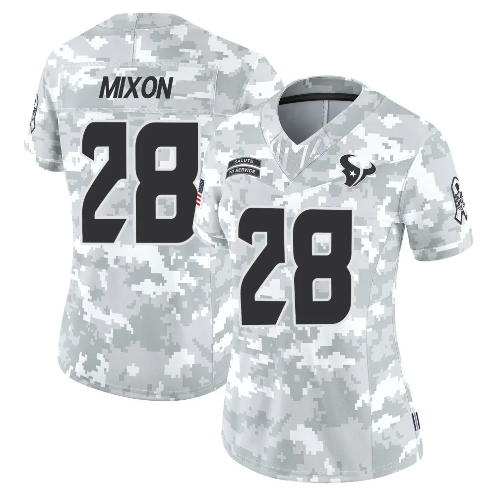 Women's Houston Texans Joe Mixon Nike 2024 Salute to Service Limited Arctic Camo Jersey Women's Houston Texans Joe Mixon Nike 2024 Salute to Service Limited Arctic Camo Jersey