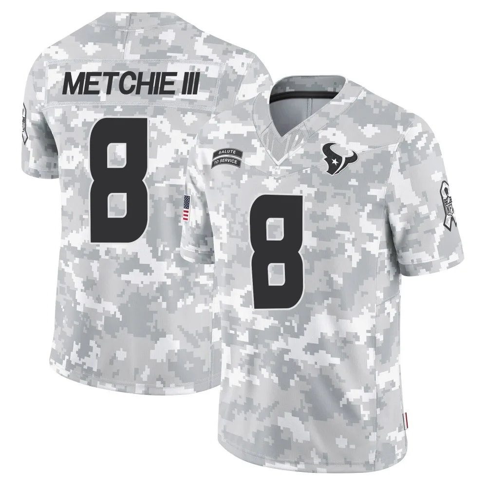 Men's Houston Texans John Metchie Iii Nike 2024 Salute to Service Limited Arctic Camo Jersey Men's Houston Texans John Metchie Iii Nike 2024 Salute to Service Limited Arctic Camo Jersey