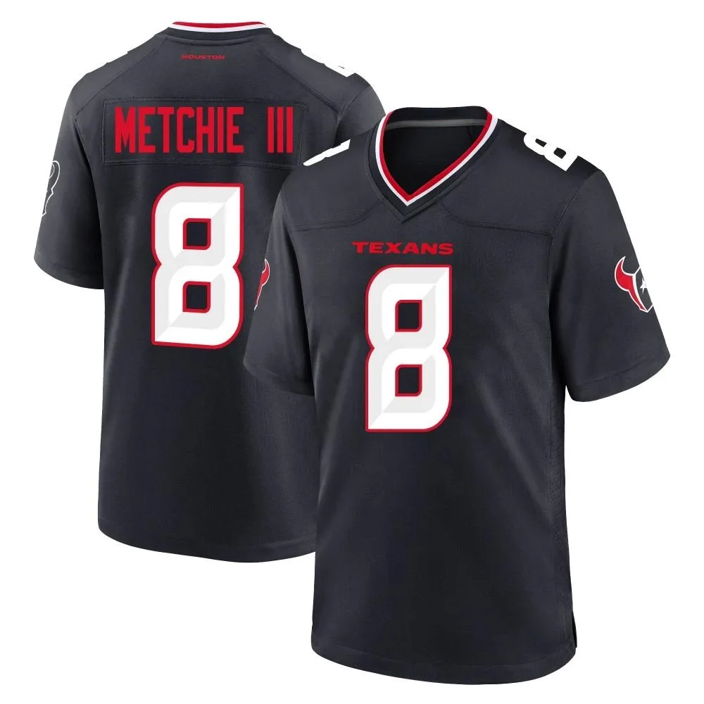 Men's Houston Texans John Metchie Iii Nike Team Game Navy Jersey Men's Houston Texans John Metchie Iii Nike Team Game Navy Jersey