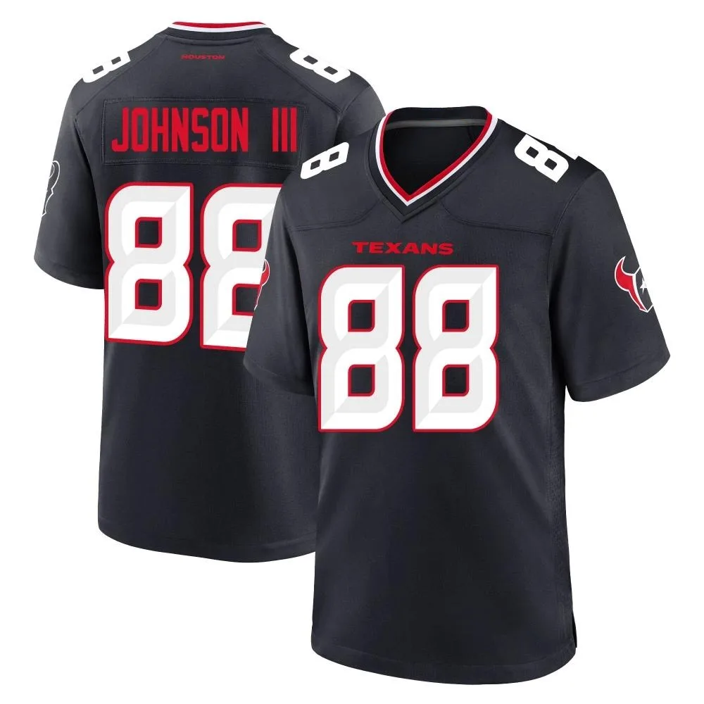 Men's Houston Texans Johnny Johnson Iii Nike Team Game Navy Jersey Men's Houston Texans Johnny Johnson Iii Nike Team Game Navy Jersey