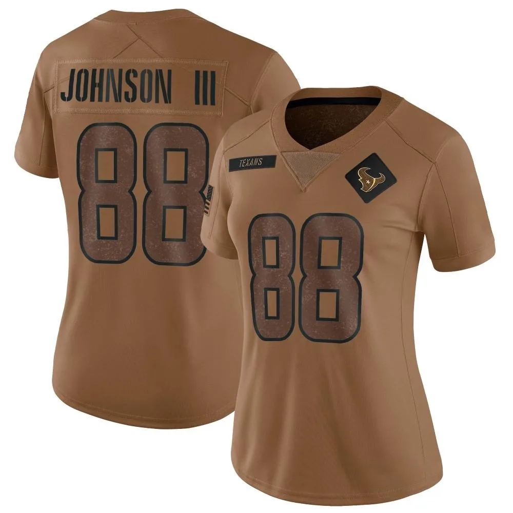 Women's Houston Texans Johnny Johnson Iii Nike 2023 Salute To Service Limited Brown Jersey Women's Houston Texans Johnny Johnson Iii Nike 2023 Salute To Service Limited Brown Jersey