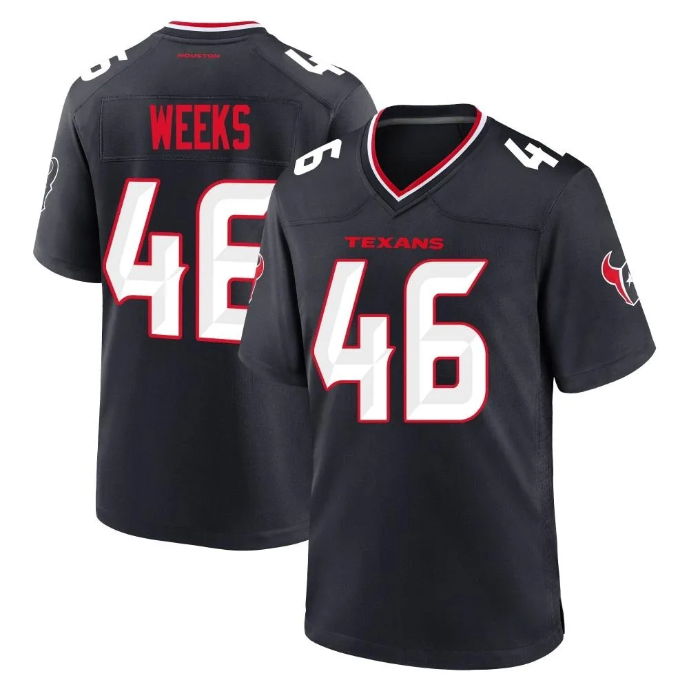 Youth Houston Texans Jon Weeks Nike Team Game Navy Jersey Youth Houston Texans Jon Weeks Nike Team Game Navy Jersey