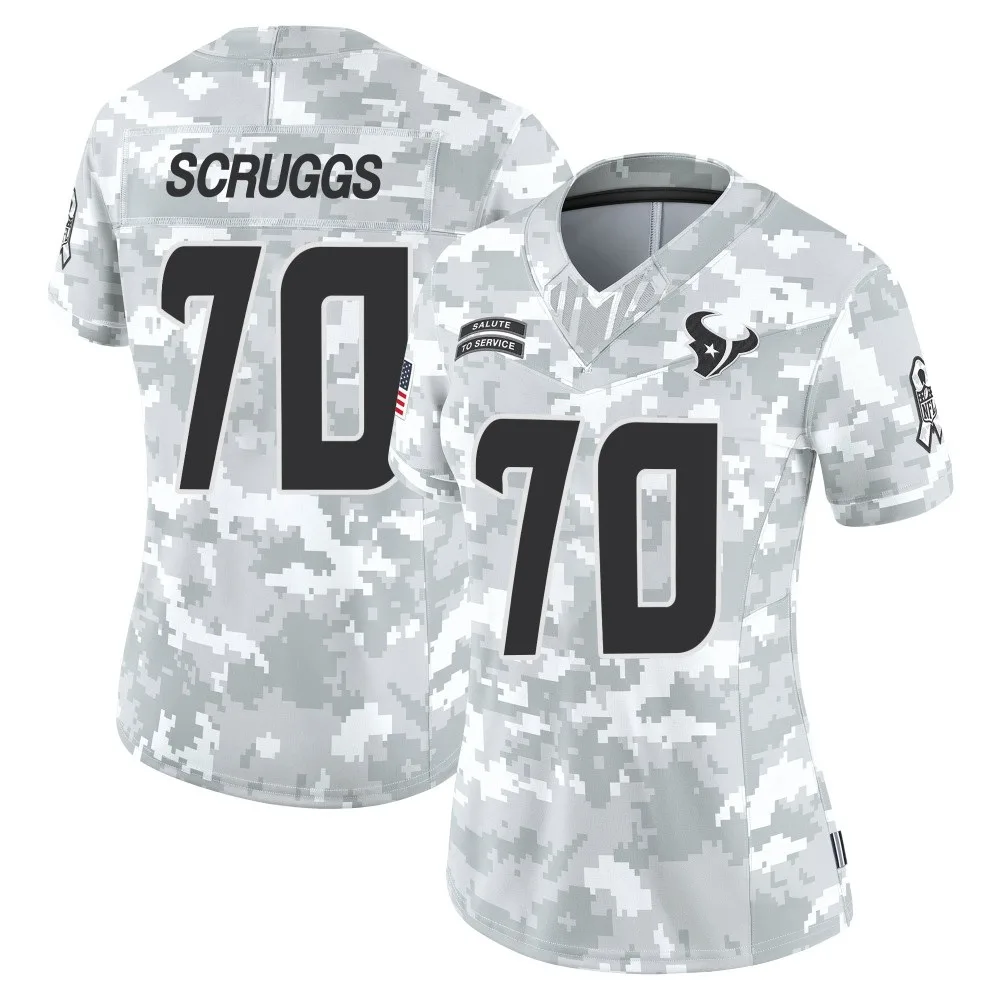 Women's Houston Texans Juice Scruggs Nike 2024 Salute to Service Limited Arctic Camo Jersey Women's Houston Texans Juice Scruggs Nike 2024 Salute to Service Limited Arctic Camo Jersey