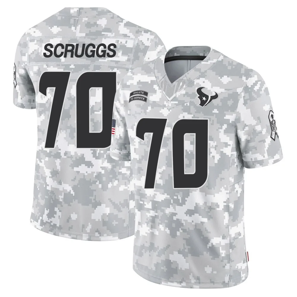 Youth Houston Texans Juice Scruggs Nike 2024 Salute to Service Limited Arctic Camo Jersey Youth Houston Texans Juice Scruggs Nike 2024 Salute to Service Limited Arctic Camo Jersey