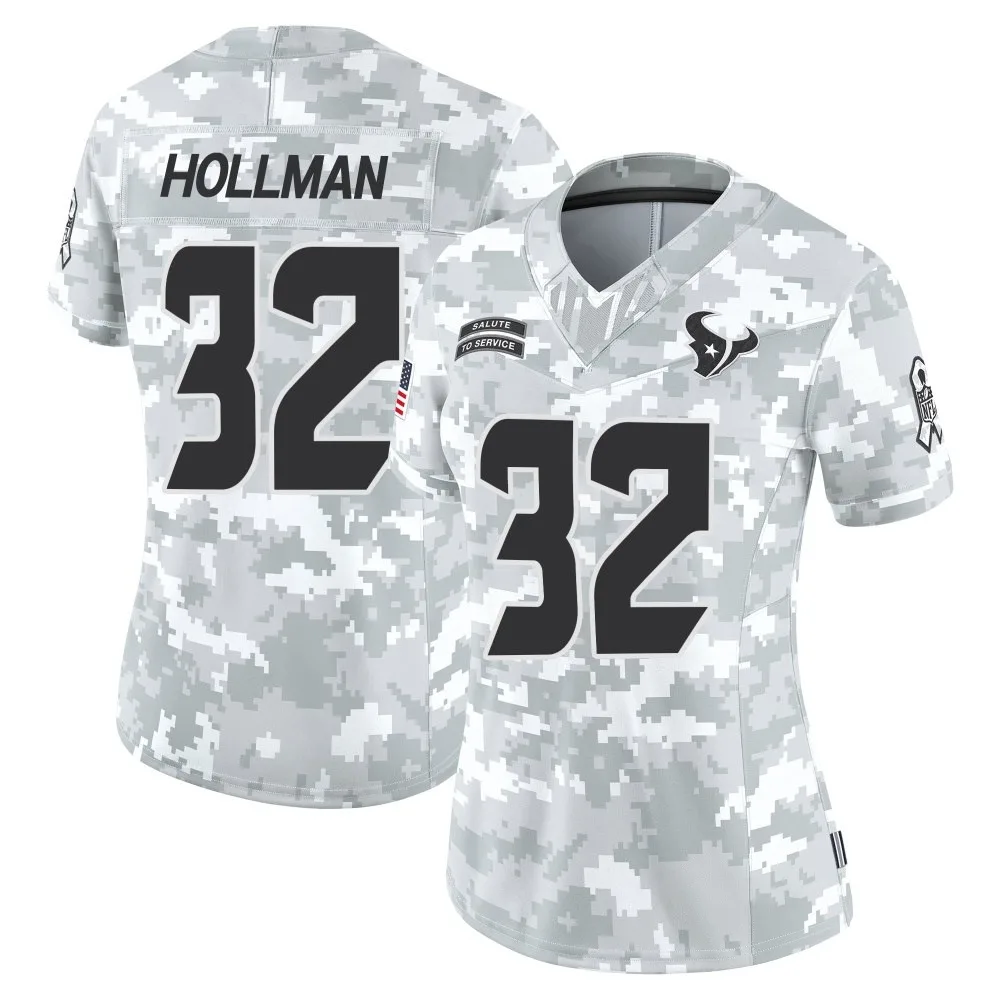 Women's Houston Texans Ka'dar Hollman Nike 2024 Salute to Service Limited Arctic Camo Jersey Women's Houston Texans Ka'dar Hollman Nike 2024 Salute to Service Limited Arctic Camo Jersey