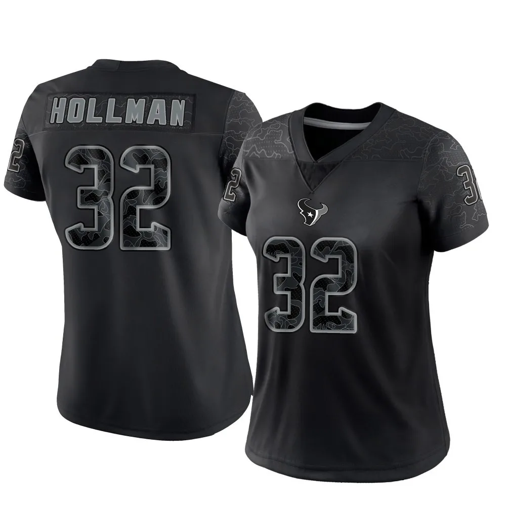 Women's Houston Texans Ka'dar Hollman Nike Reflective Limited Black Jersey Women's Houston Texans Ka'dar Hollman Nike Reflective Limited Black Jersey
