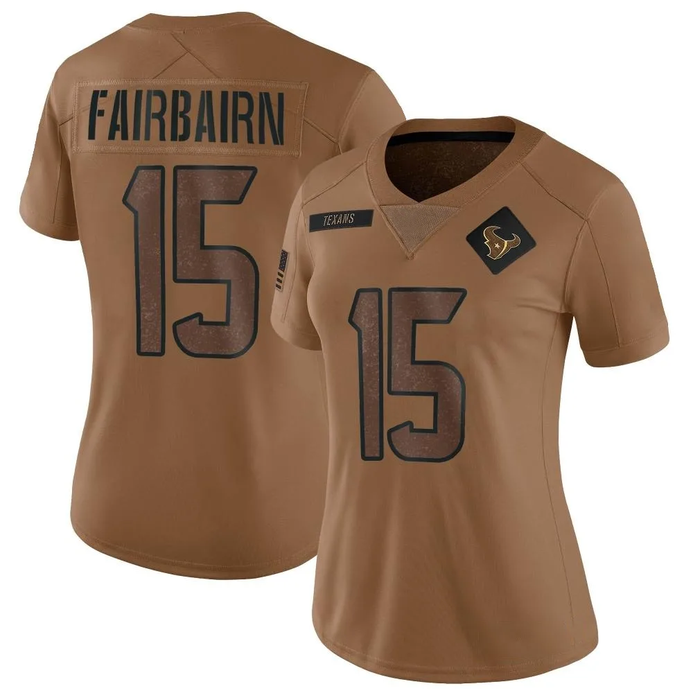 Women's Houston Texans Ka'imi Fairbairn Nike 2023 Salute To Service Limited Brown Jersey Women's Houston Texans Ka'imi Fairbairn Nike 2023 Salute To Service Limited Brown Jersey