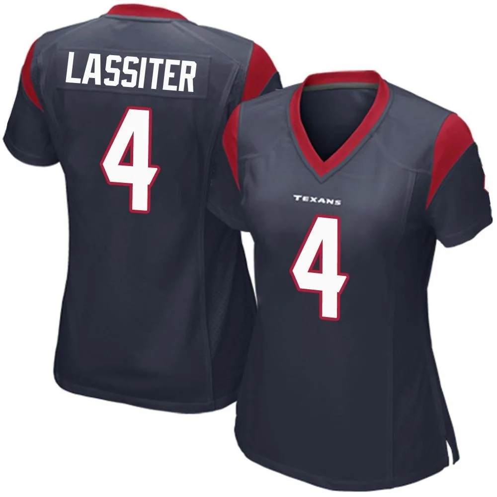 Women's Houston Texans Kamari Lassiter Nike Team Color Game Navy Blue Jersey Women's Houston Texans Kamari Lassiter Nike Team Color Game Navy Blue Jersey