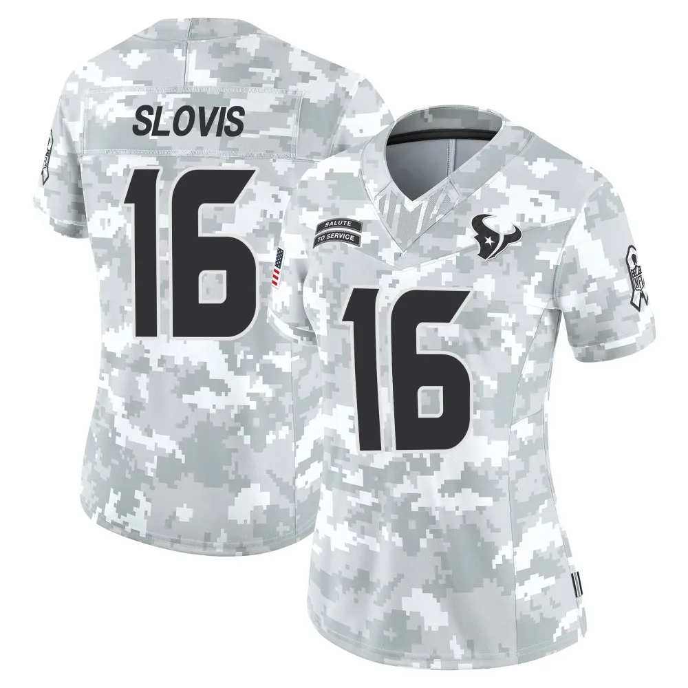 Women's Houston Texans Kedon Slovis Nike 2024 Salute to Service Limited Arctic Camo Jersey Women's Houston Texans Kedon Slovis Nike 2024 Salute to Service Limited Arctic Camo Jersey