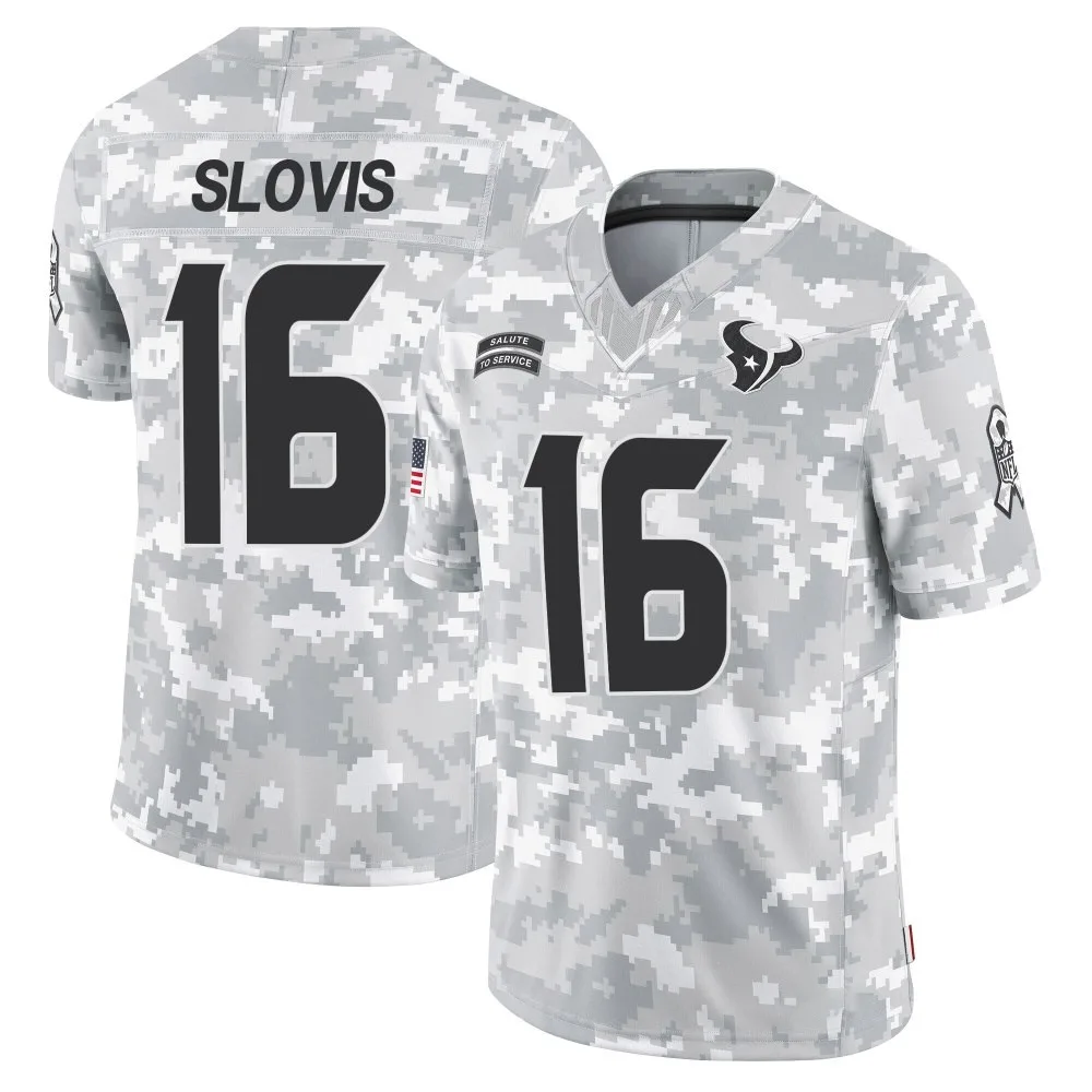 Youth Houston Texans Kedon Slovis Nike 2024 Salute to Service Limited Arctic Camo Jersey Youth Houston Texans Kedon Slovis Nike 2024 Salute to Service Limited Arctic Camo Jersey