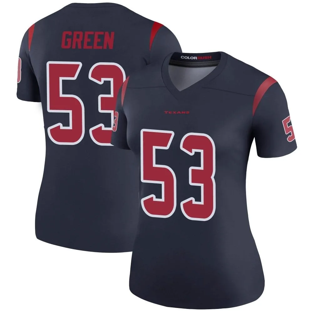 Women's Houston Texans Kendrick Green Nike Color Rush Legend Navy Jersey Women's Houston Texans Kendrick Green Nike Color Rush Legend Navy Jersey