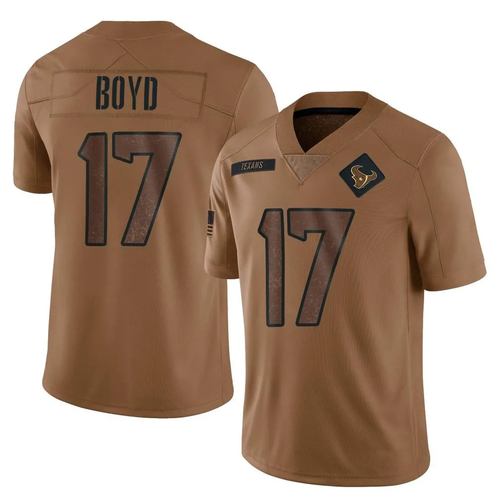 Men's Houston Texans Kris Boyd Nike 2023 Salute To Service Limited Brown Jersey Men's Houston Texans Kris Boyd Nike 2023 Salute To Service Limited Brown Jersey