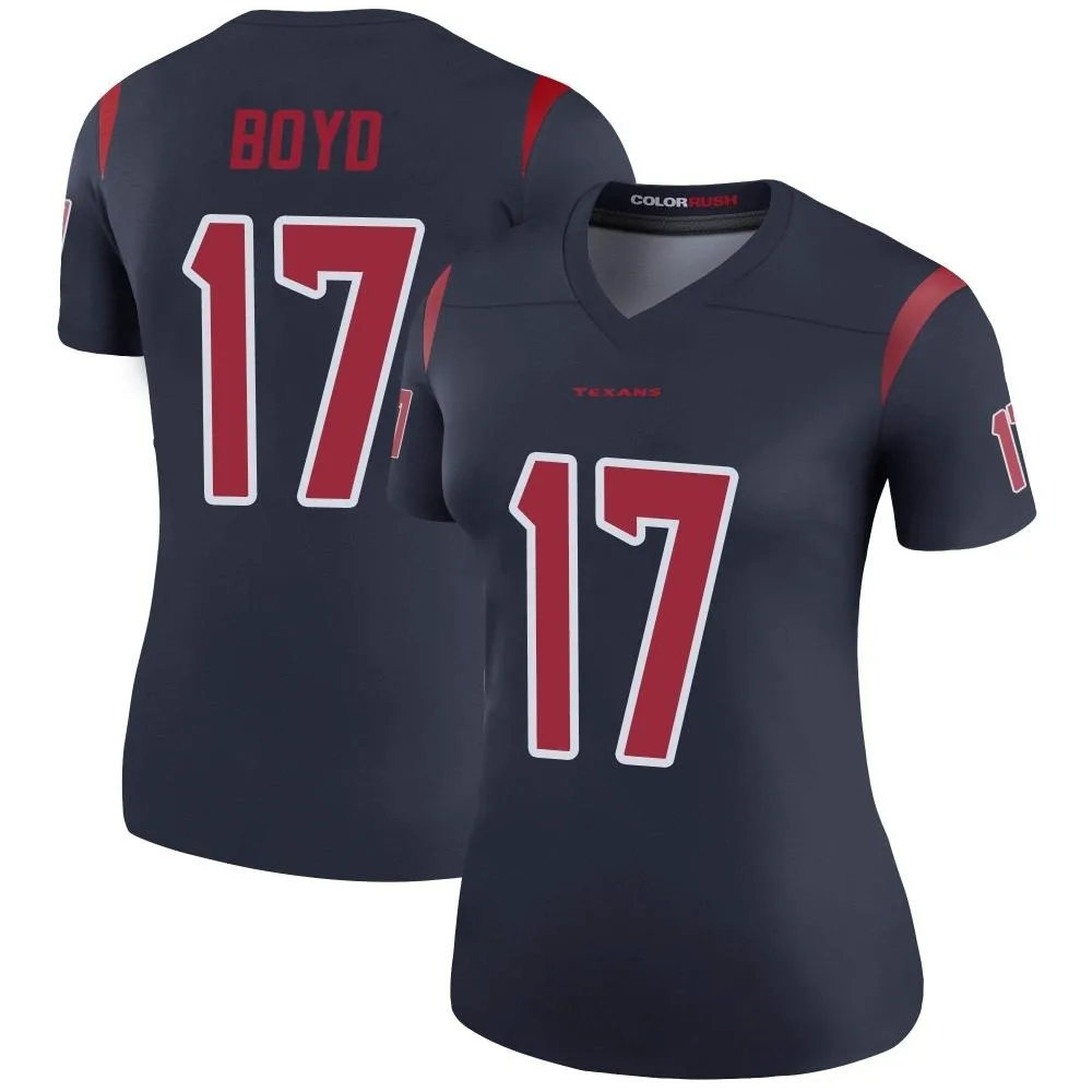 Women's Houston Texans Kris Boyd Nike Color Rush Legend Navy Jersey Women's Houston Texans Kris Boyd Nike Color Rush Legend Navy Jersey
