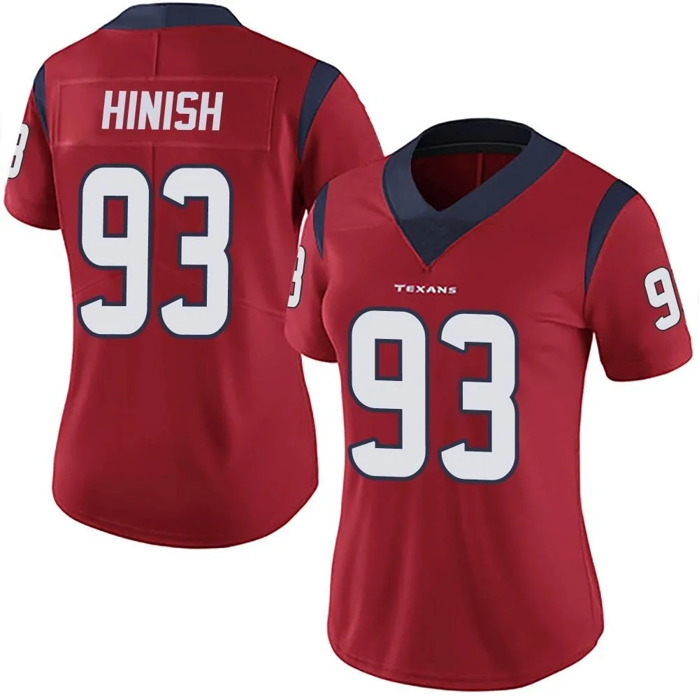 Women's Houston Texans Kurt Hinish Nike Alternate Vapor Untouchable Limited Red Jersey Women's Houston Texans Kurt Hinish Nike Alternate Vapor Untouchable Limited Red Jersey