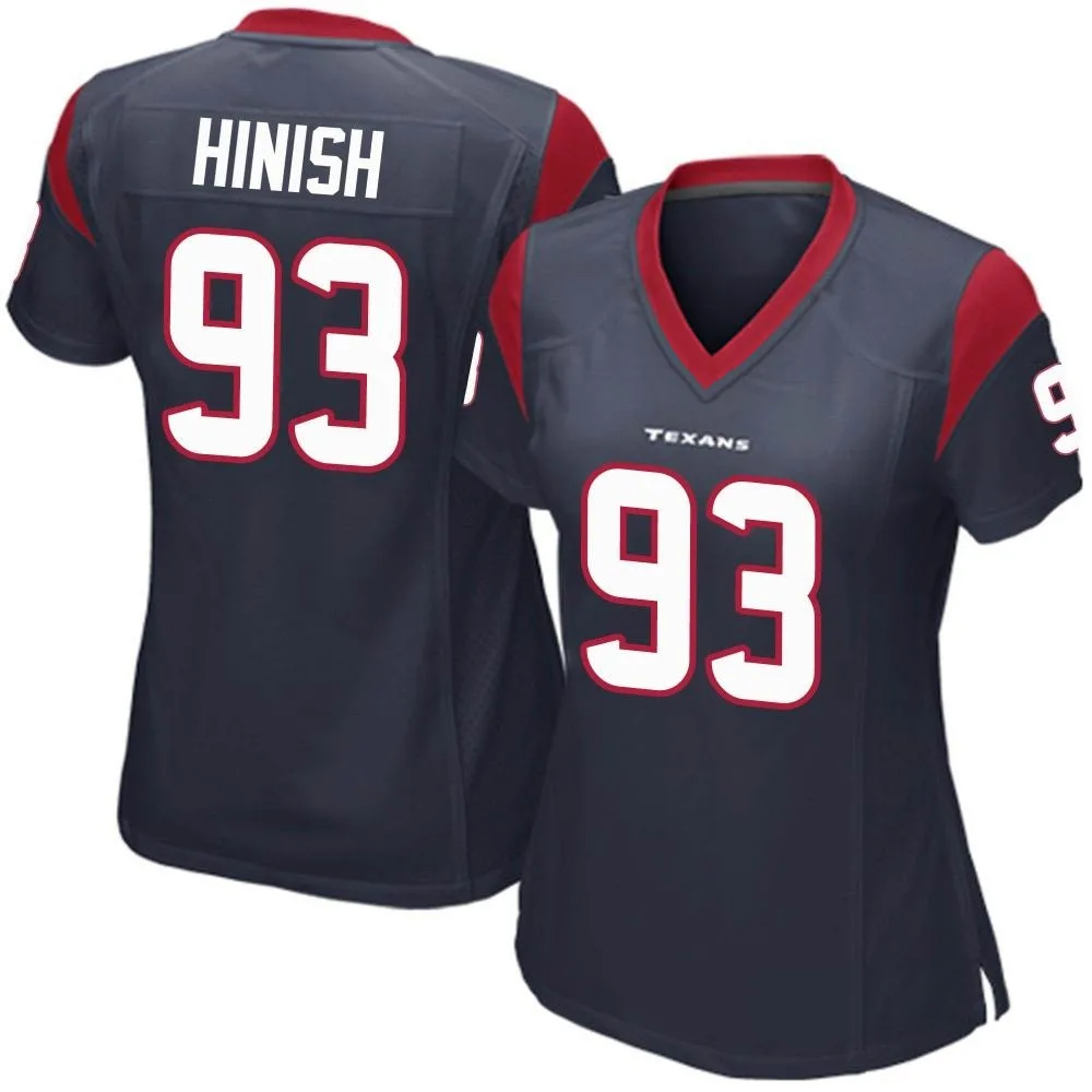 Women's Houston Texans Kurt Hinish Nike Team Color Game Navy Blue Jersey Women's Houston Texans Kurt Hinish Nike Team Color Game Navy Blue Jersey