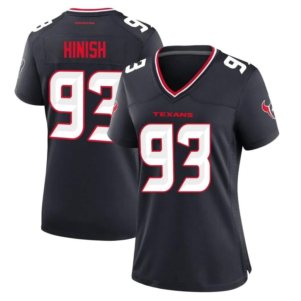 Women's Houston Texans Kurt Hinish Nike Team Game Navy Jersey Women's Houston Texans Kurt Hinish Nike Team Game Navy Jersey