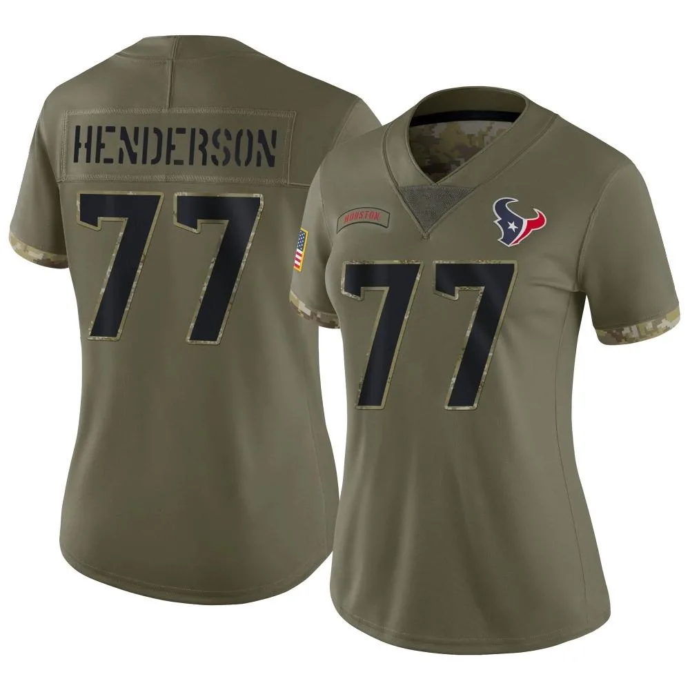 Women's Houston Texans Ladarius Henderson Nike 2022 Salute To Service Limited Olive Jersey Women's Houston Texans Ladarius Henderson Nike 2022 Salute To Service Limited Olive Jersey