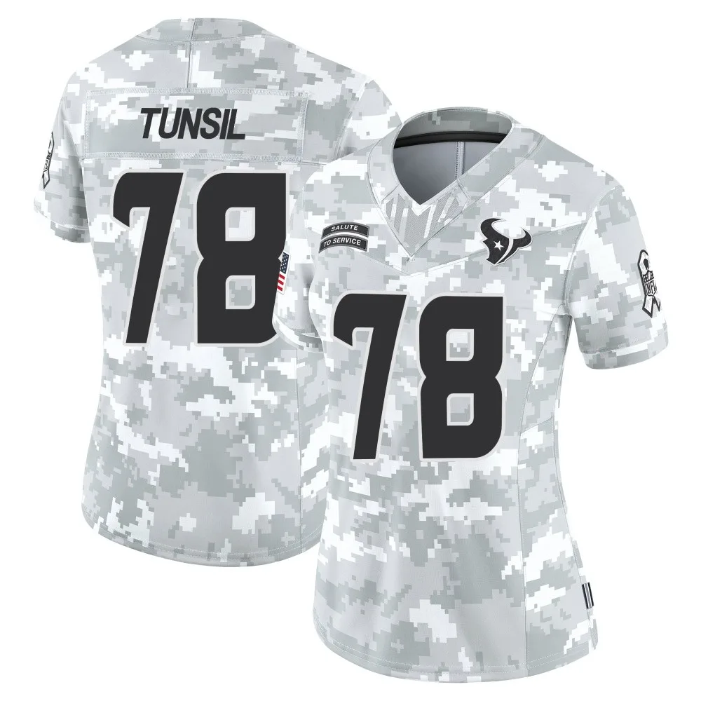 Women's Houston Texans Laremy Tunsil Nike 2024 Salute to Service Limited Arctic Camo Jersey Women's Houston Texans Laremy Tunsil Nike 2024 Salute to Service Limited Arctic Camo Jersey