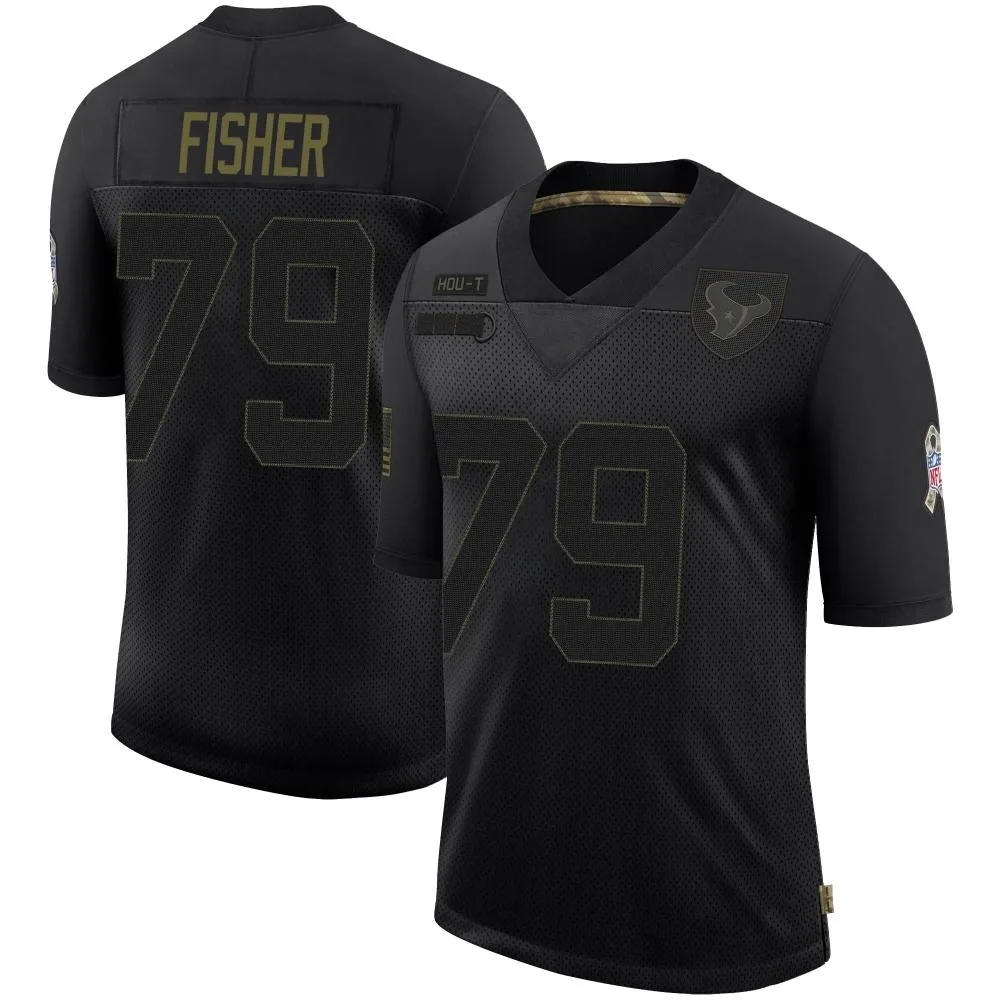 Men's Houston Texans Malik Fisher Nike 2020 Salute To Service Limited Black Jersey Men's Houston Texans Malik Fisher Nike 2020 Salute To Service Limited Black Jersey