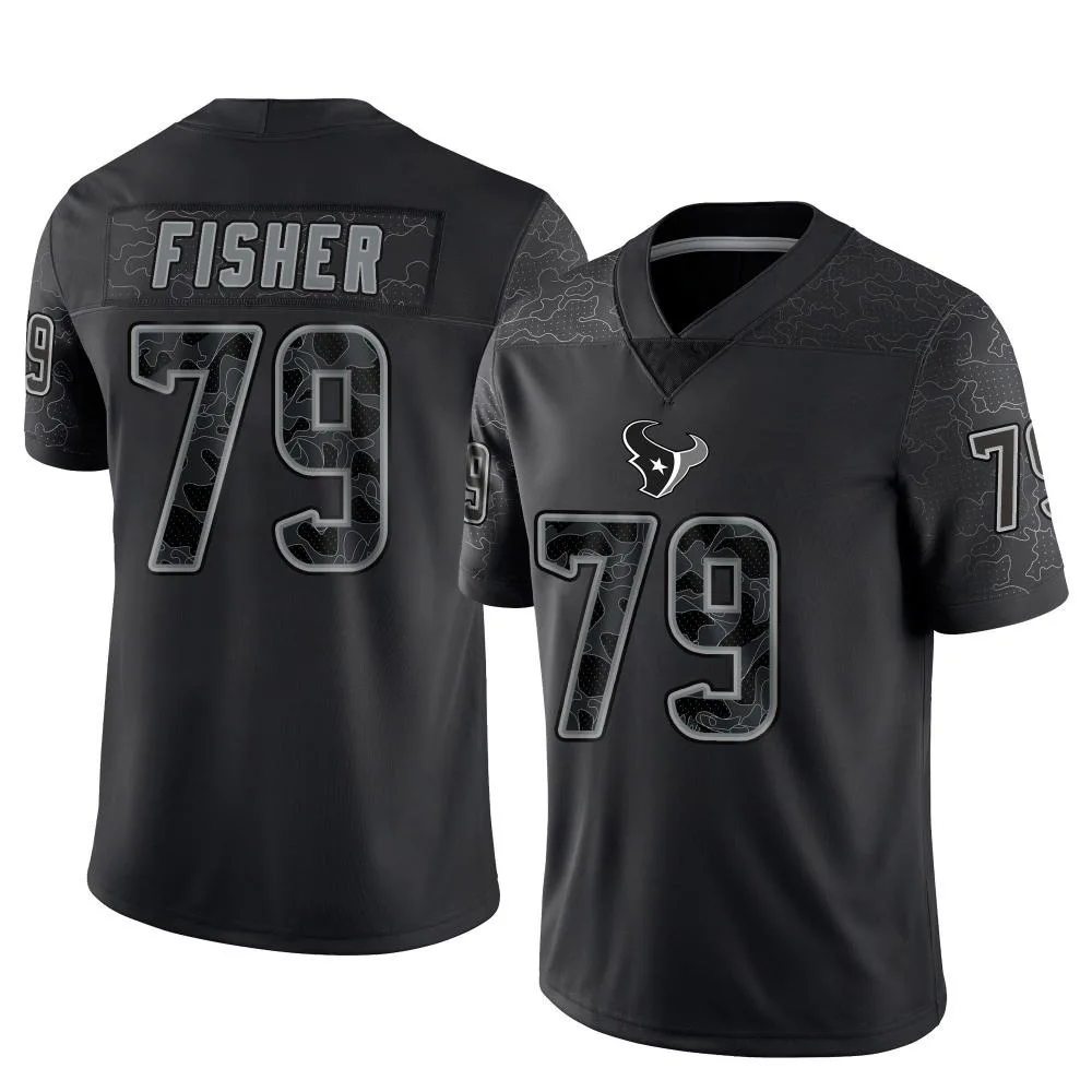 Men's Houston Texans Malik Fisher Nike Reflective Limited Black Jersey Men's Houston Texans Malik Fisher Nike Reflective Limited Black Jersey
