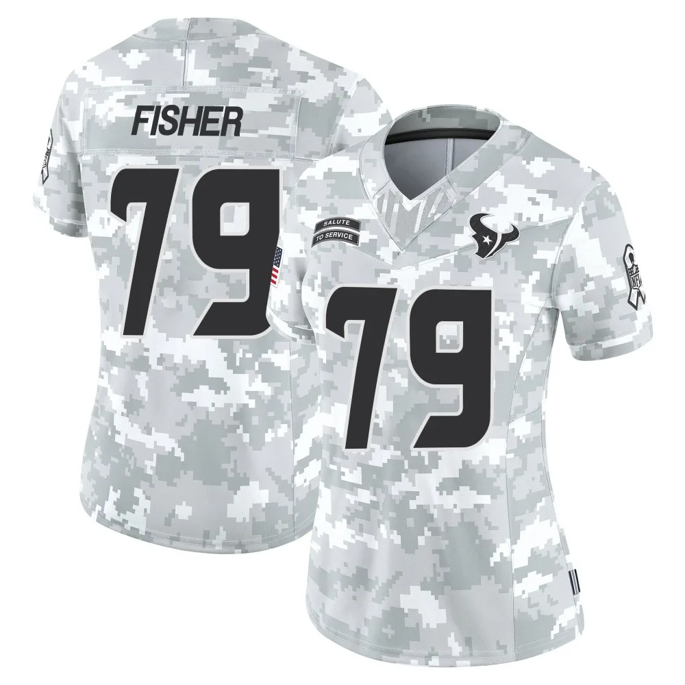 Women's Houston Texans Malik Fisher Nike 2024 Salute to Service Limited Arctic Camo Jersey Women's Houston Texans Malik Fisher Nike 2024 Salute to Service Limited Arctic Camo Jersey