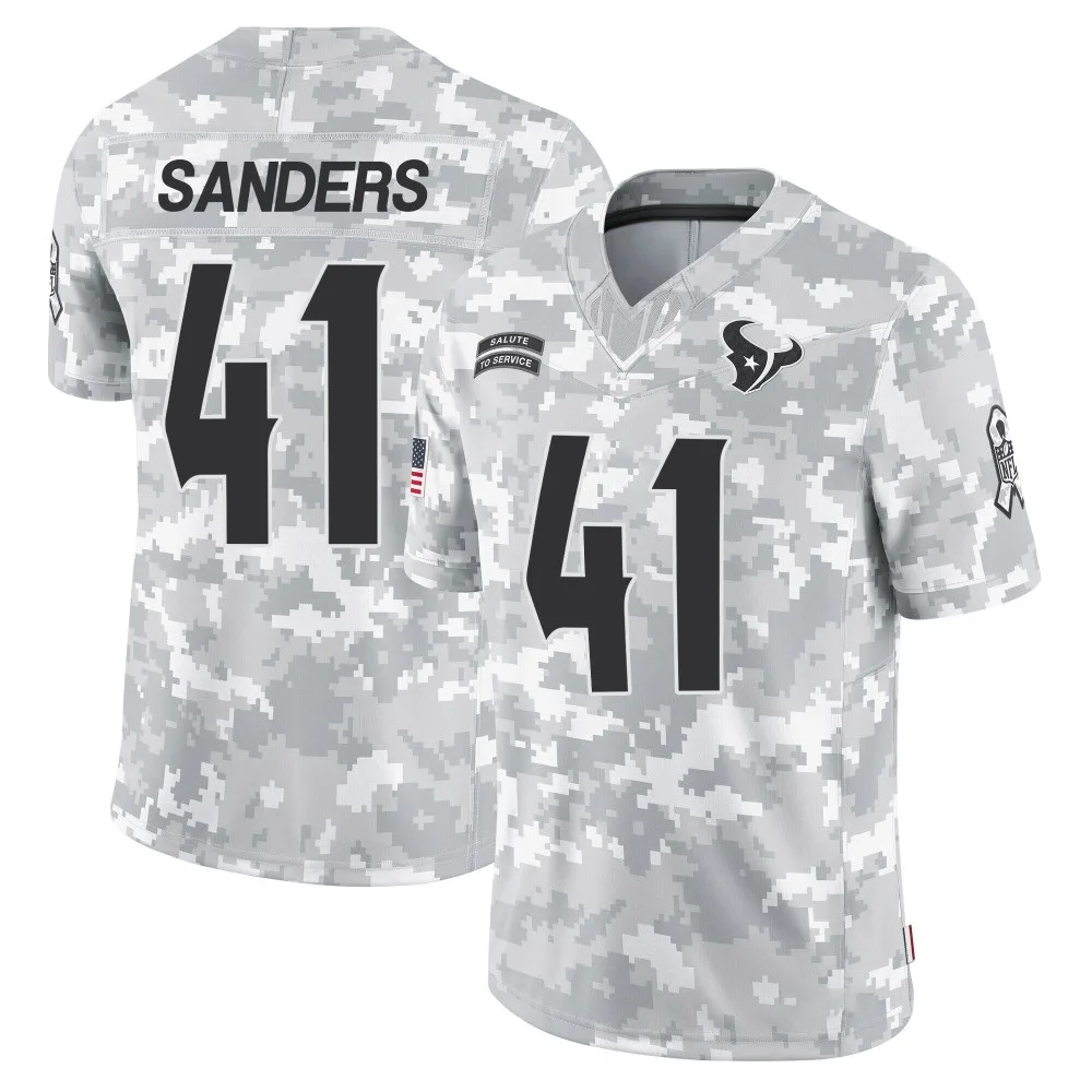 Men's Houston Texans Myjai Sanders Nike 2024 Salute to Service Limited Arctic Camo Jersey Men's Houston Texans Myjai Sanders Nike 2024 Salute to Service Limited Arctic Camo Jersey