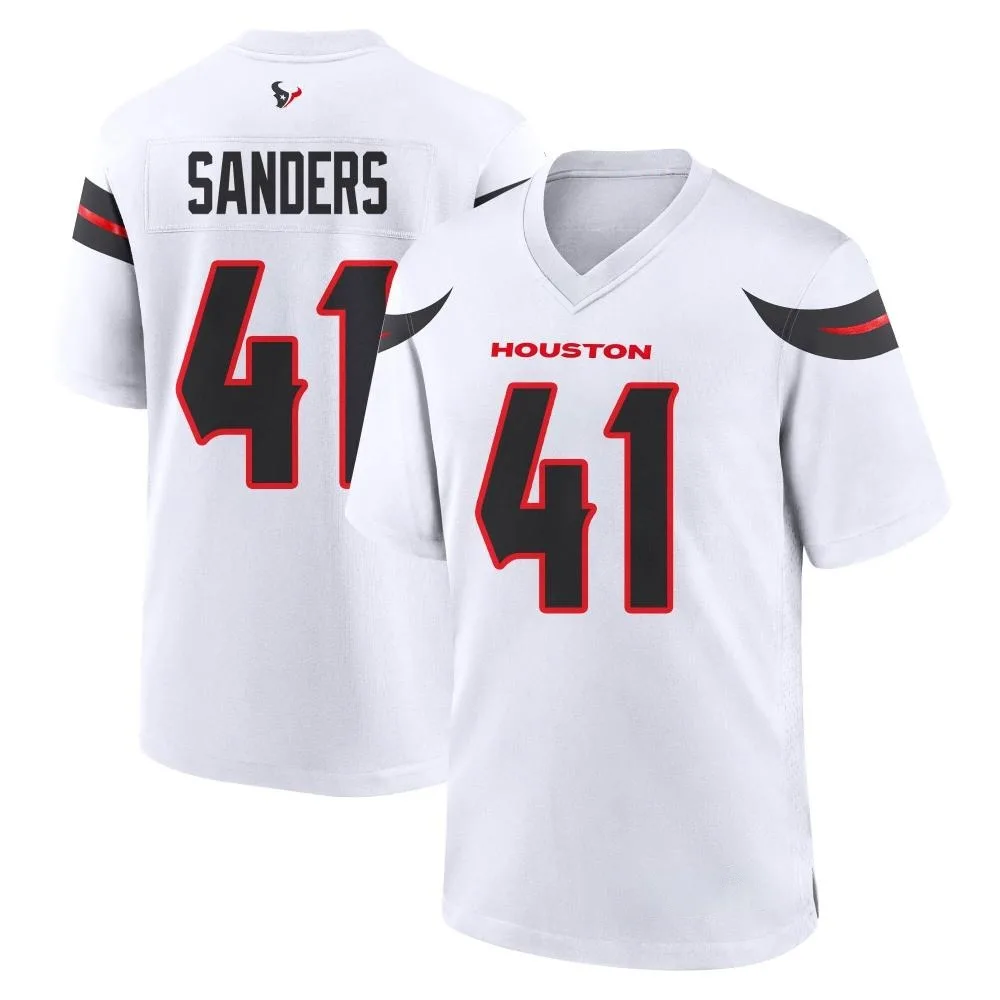 Men's Houston Texans Myjai Sanders Nike Game White Jersey Men's Houston Texans Myjai Sanders Nike Game White Jersey
