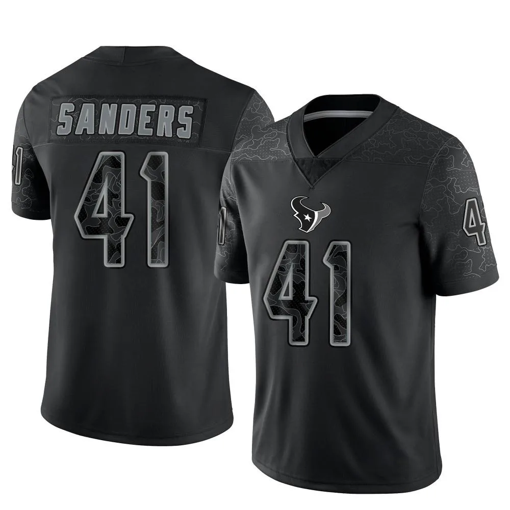 Men's Houston Texans Myjai Sanders Nike Reflective Limited Black Jersey Men's Houston Texans Myjai Sanders Nike Reflective Limited Black Jersey