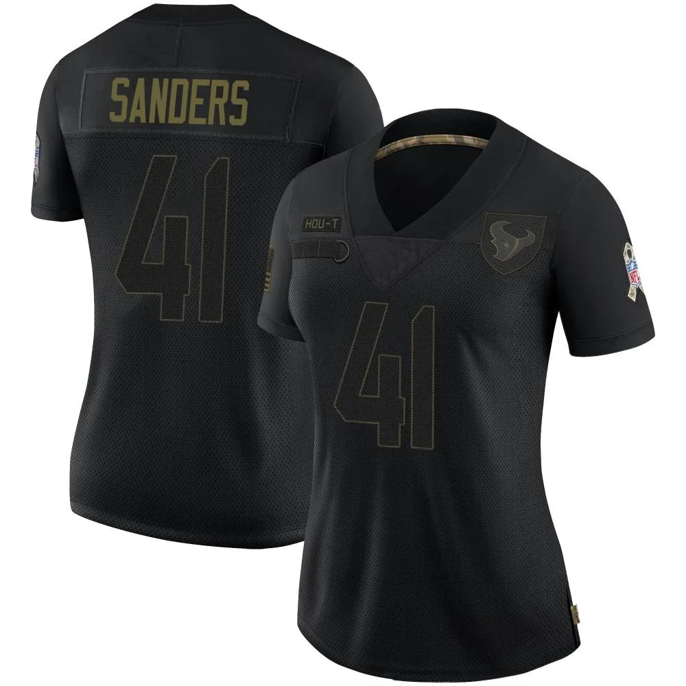 Women's Houston Texans Myjai Sanders Nike 2020 Salute To Service Limited Black Jersey Women's Houston Texans Myjai Sanders Nike 2020 Salute To Service Limited Black Jersey