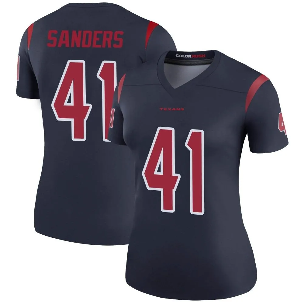 Women's Houston Texans Myjai Sanders Nike Color Rush Legend Navy Jersey Women's Houston Texans Myjai Sanders Nike Color Rush Legend Navy Jersey