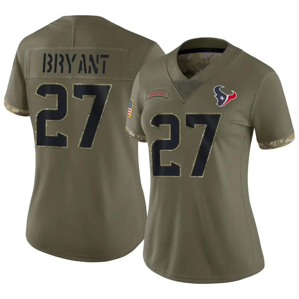 Women's Houston Texans Myles Bryant Nike 2022 Salute To Service Limited Olive Jersey Women's Houston Texans Myles Bryant Nike 2022 Salute To Service Limited Olive Jersey