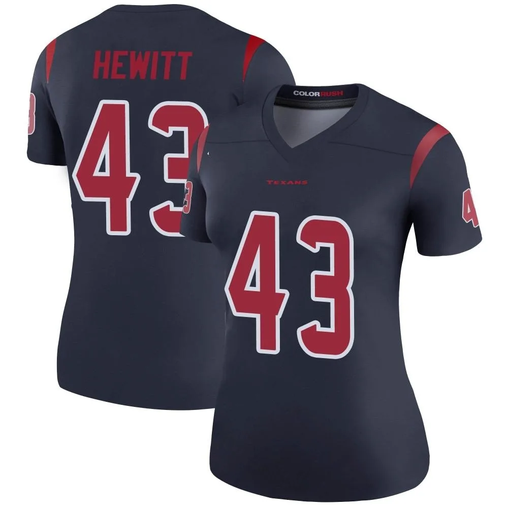 Women's Houston Texans Neville Hewitt Nike Color Rush Legend Navy Jersey Women's Houston Texans Neville Hewitt Nike Color Rush Legend Navy Jersey