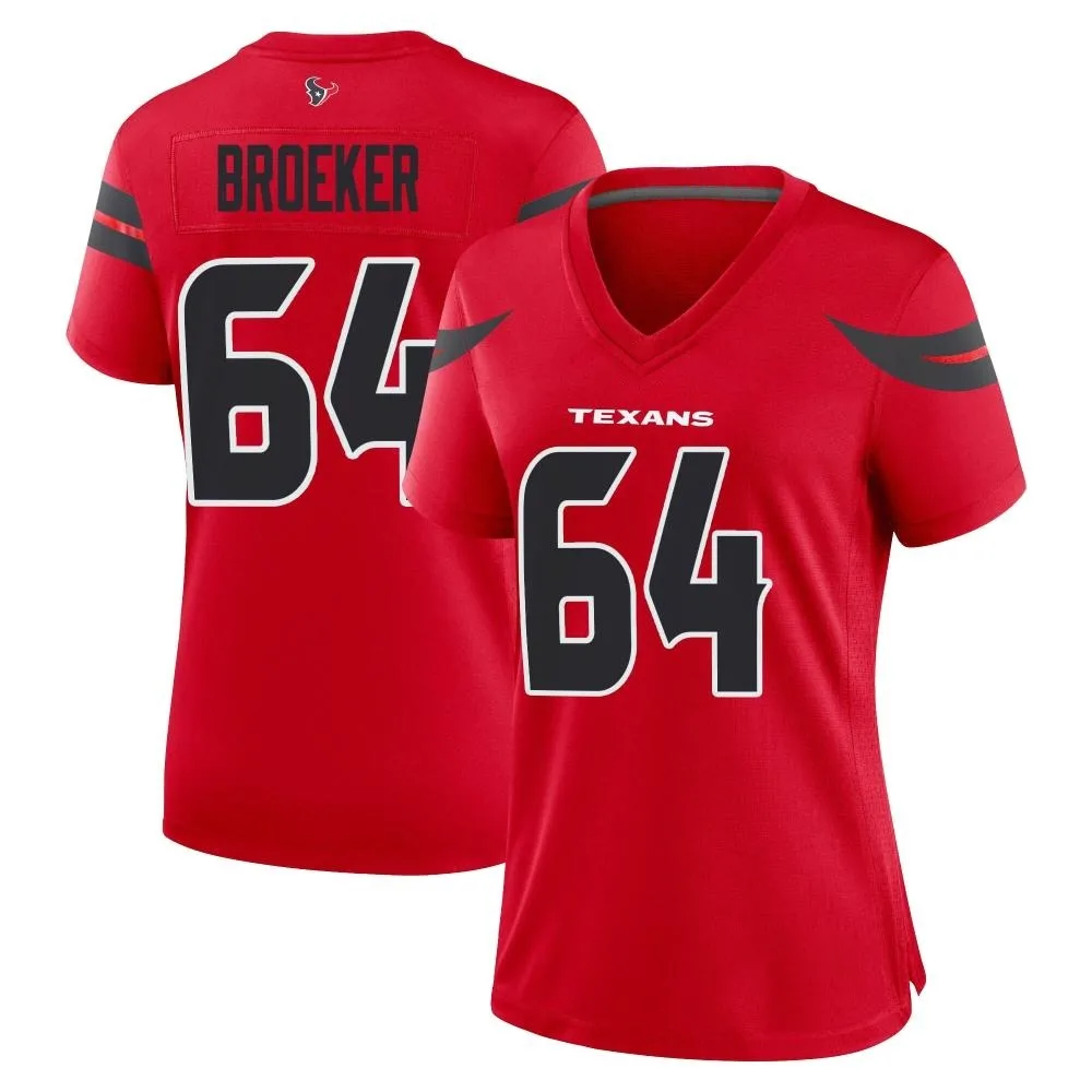 Women's Houston Texans Nick Broeker Nike Alternate Game Red Jersey Women's Houston Texans Nick Broeker Nike Alternate Game Red Jersey