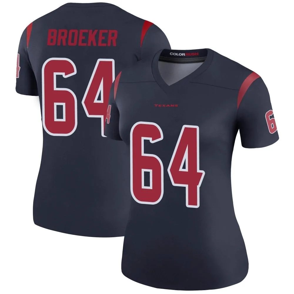 Women's Houston Texans Nick Broeker Nike Color Rush Legend Navy Jersey Women's Houston Texans Nick Broeker Nike Color Rush Legend Navy Jersey