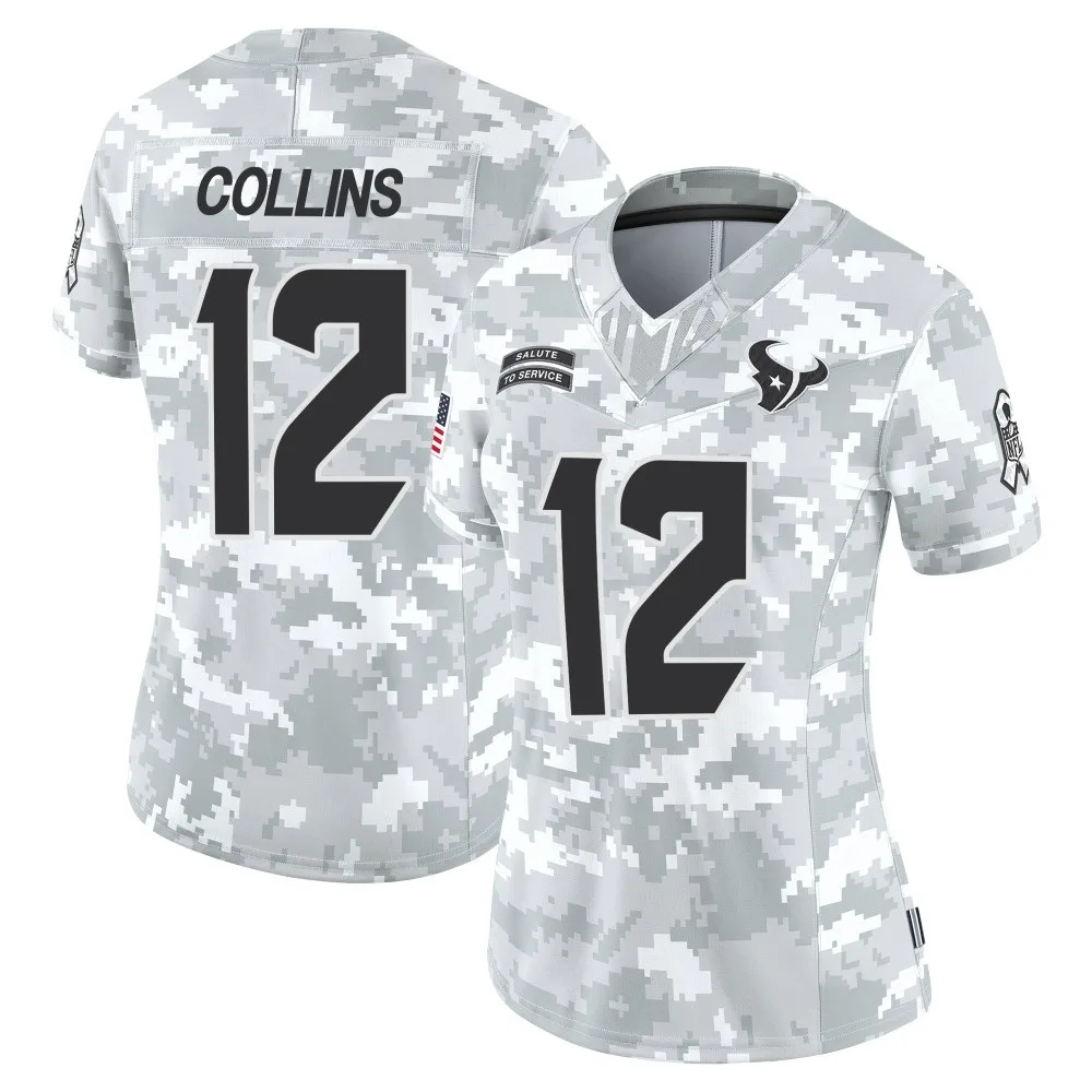 Women's Houston Texans Nico Collins Nike 2024 Salute to Service Limited Arctic Camo Jersey Women's Houston Texans Nico Collins Nike 2024 Salute to Service Limited Arctic Camo Jersey