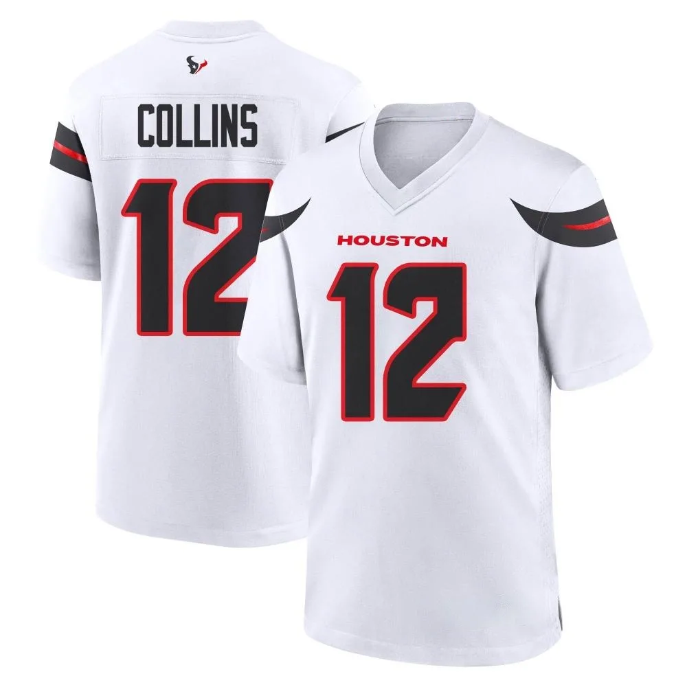 Youth Houston Texans Nico Collins Nike Game White Jersey Youth Houston Texans Nico Collins Nike Game White Jersey