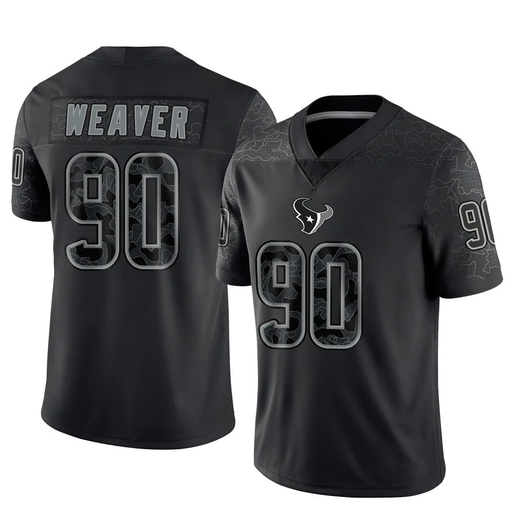Men's Houston Texans Rashad Weaver Nike Reflective Limited Black Jersey Men's Houston Texans Rashad Weaver Nike Reflective Limited Black Jersey