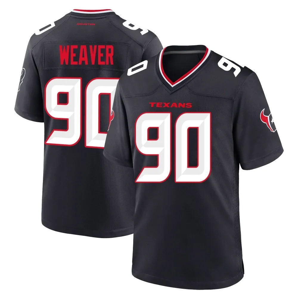 Men's Houston Texans Rashad Weaver Nike Team Game Navy Jersey Men's Houston Texans Rashad Weaver Nike Team Game Navy Jersey