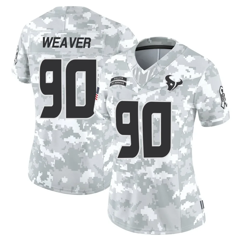Women's Houston Texans Rashad Weaver Nike 2024 Salute to Service Limited Arctic Camo Jersey Women's Houston Texans Rashad Weaver Nike 2024 Salute to Service Limited Arctic Camo Jersey