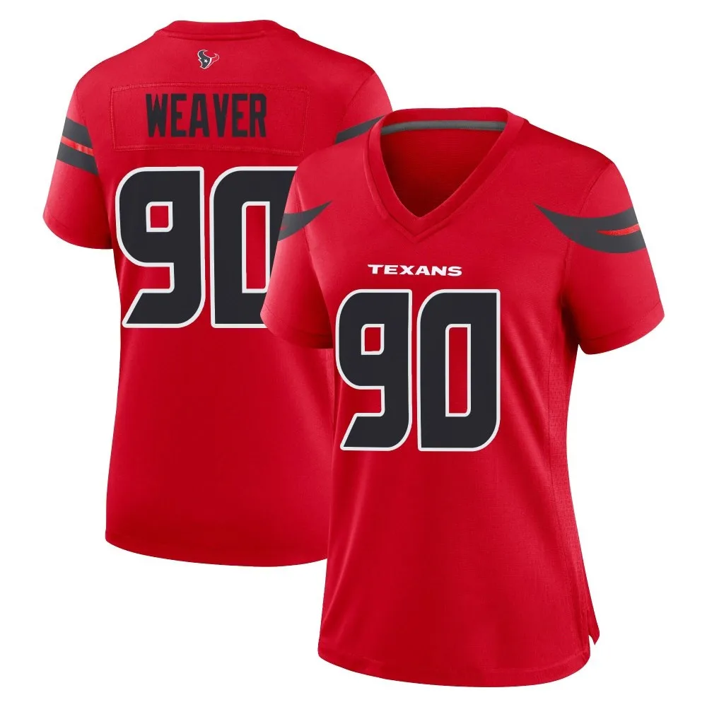 Women's Houston Texans Rashad Weaver Nike Alternate Game Red Jersey Women's Houston Texans Rashad Weaver Nike Alternate Game Red Jersey