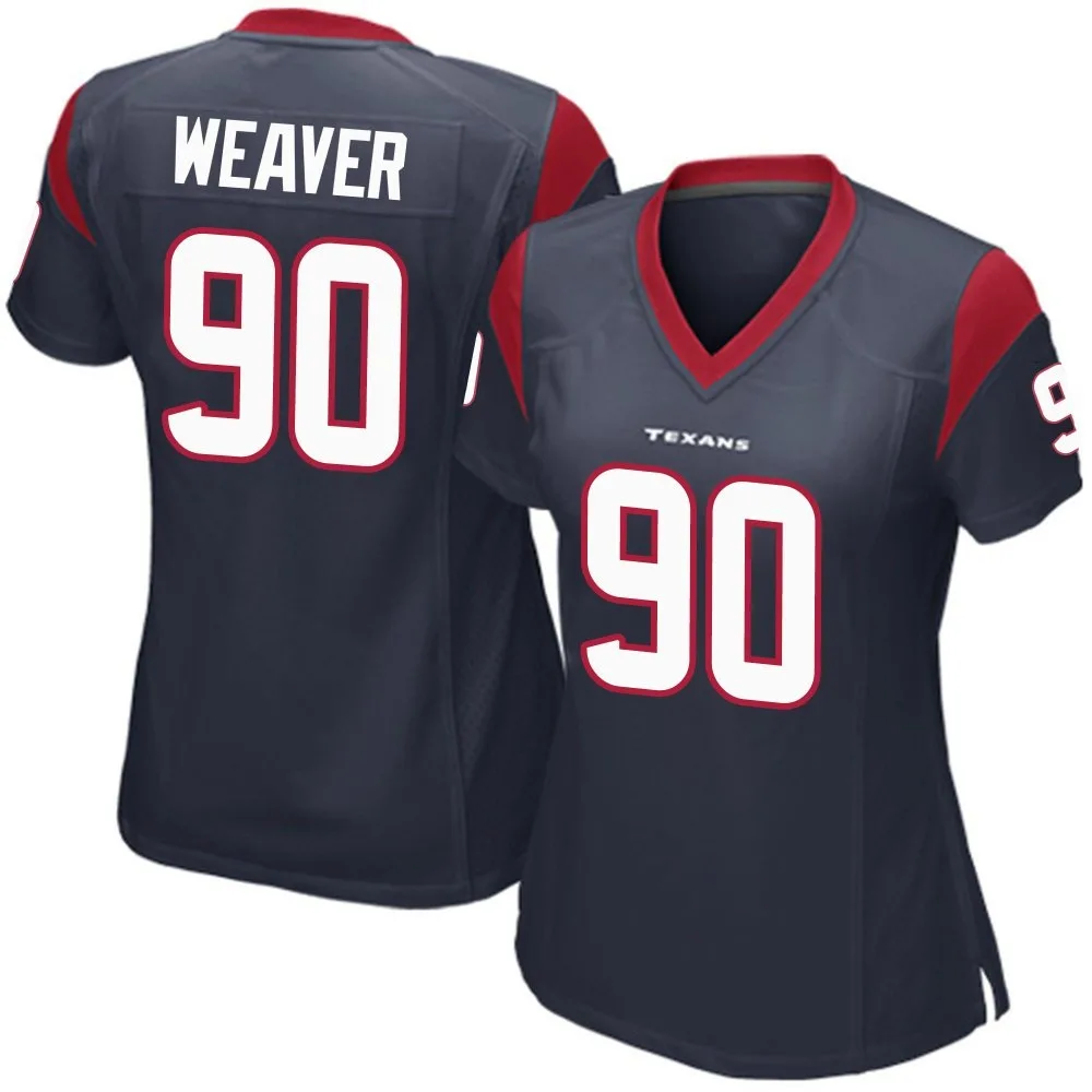 Women's Houston Texans Rashad Weaver Nike Team Color Game Navy Blue Jersey Women's Houston Texans Rashad Weaver Nike Team Color Game Navy Blue Jersey