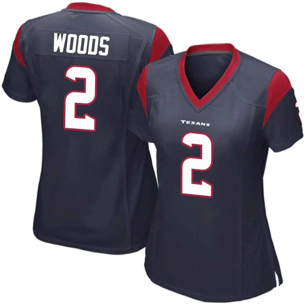 Women's Houston Texans Robert Woods Nike Team Color Game Navy Blue Jersey Women's Houston Texans Robert Woods Nike Team Color Game Navy Blue Jersey